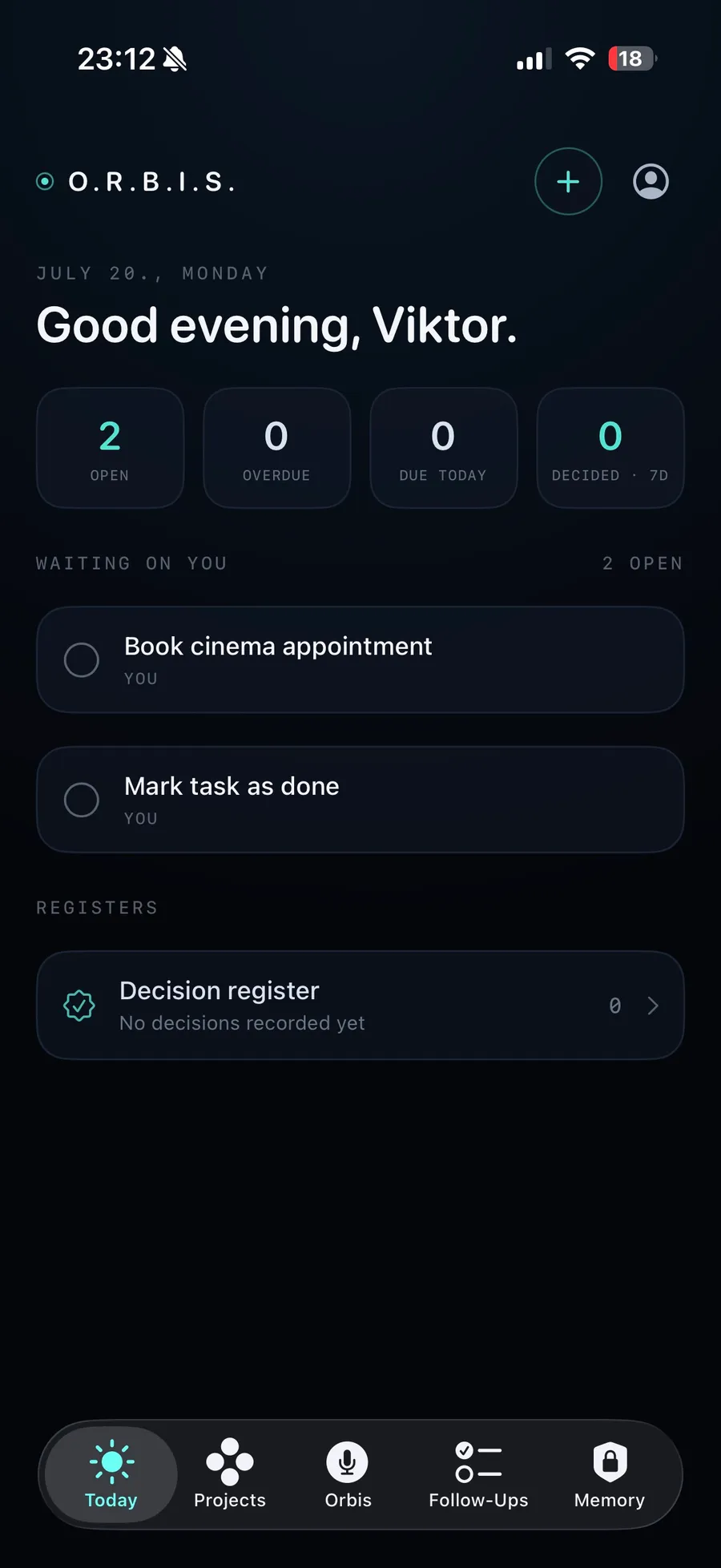 Hey O.R.B.I.S. iOS