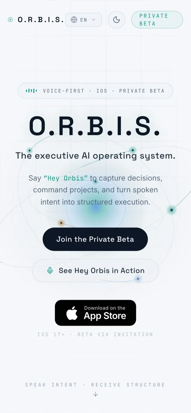 Hey O.R.B.I.S. — mobil nézet
